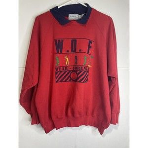 Vintage Authentic 80's 90's Forenza Sportswear Sweatshirt Golf Wear Only Large